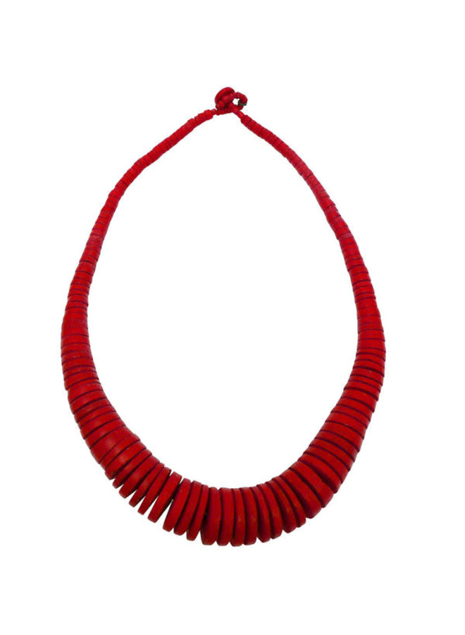 Coco Disk Red necklace 136
