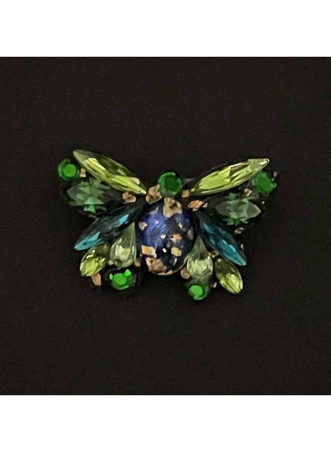 Butterfly  Small Green Brooch 411