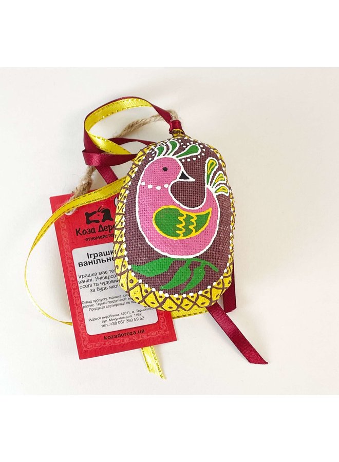 Pink Hen on Branch Traditional Ukraine Easter Egg  26