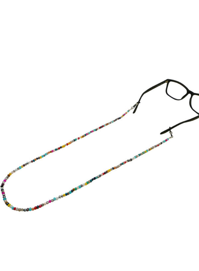 Rainbow glass bead glasses strap 156