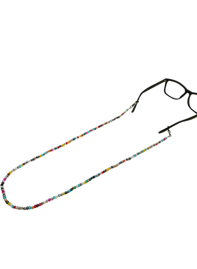 Sangle de lunettes en perles de verre arc-en-ciel 156