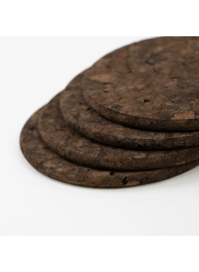 Smoked Cork Round Coasters 59