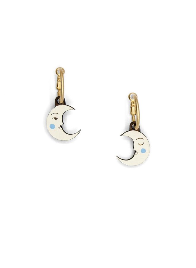 Crescent Luna Hoop Earrings