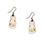 Cat with Brown Spots Hook Earrings 69