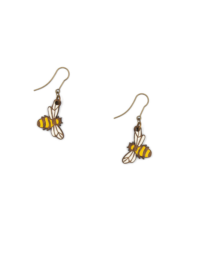 Boucles d'oreilles crochet abeille dansante 85