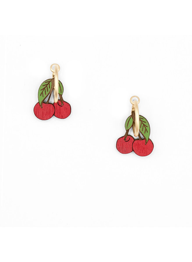 Boucles d'Oreilles Cerises Pin Up 74