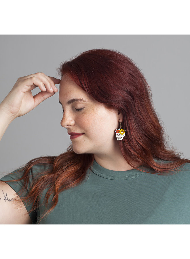 Pendientes Gancho Calaca Sonriente 75