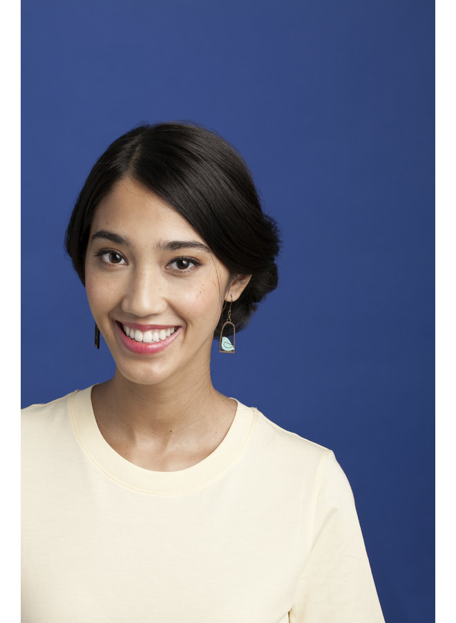 Boucles d'Oreilles Crochet Oiseau Liberté Bleu 68