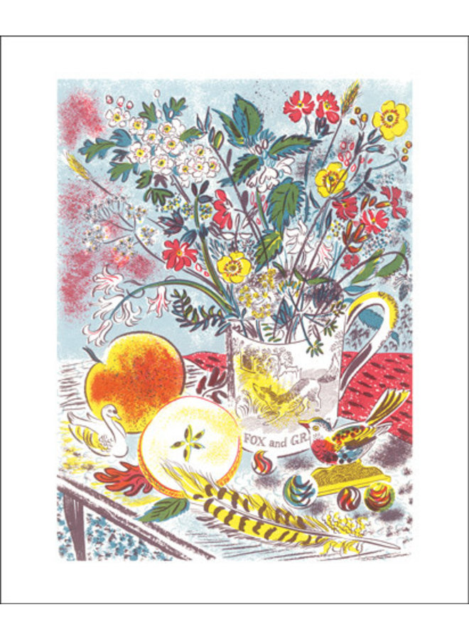 Tarjeta de zorro y uvas de Emily Sutton