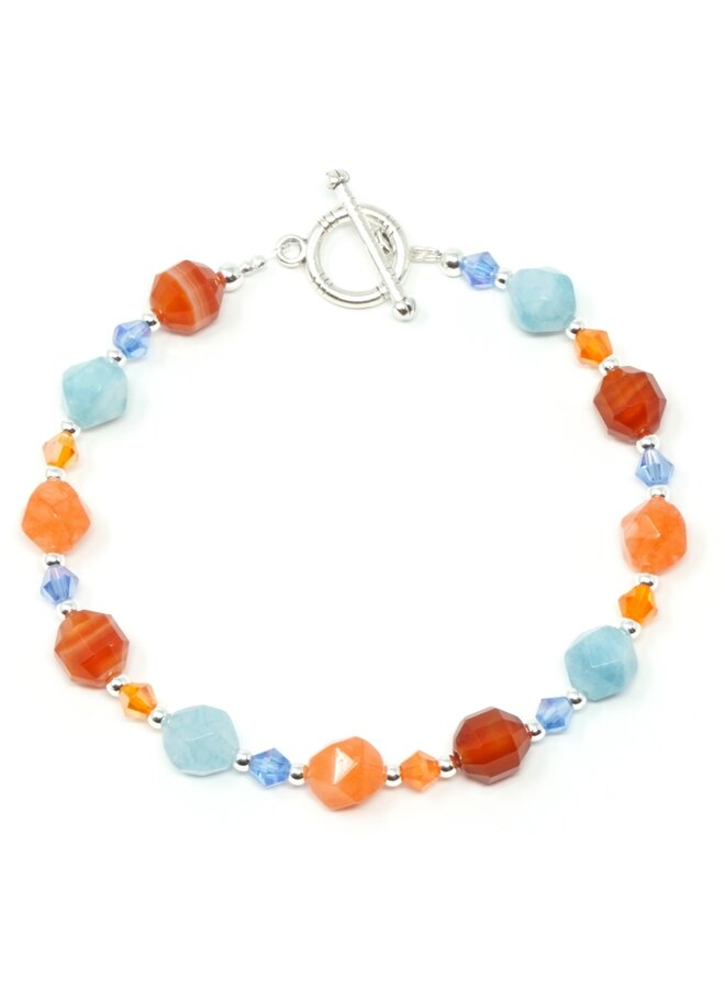 Sherbert Gemstone Med. Armband116