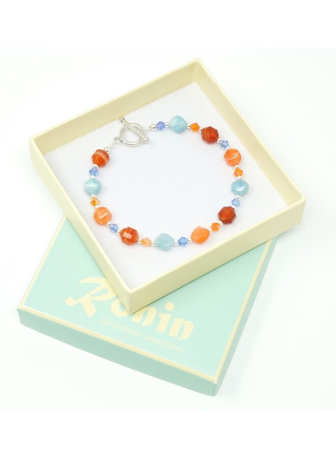 Sherbert Gemstone Med. Armband116