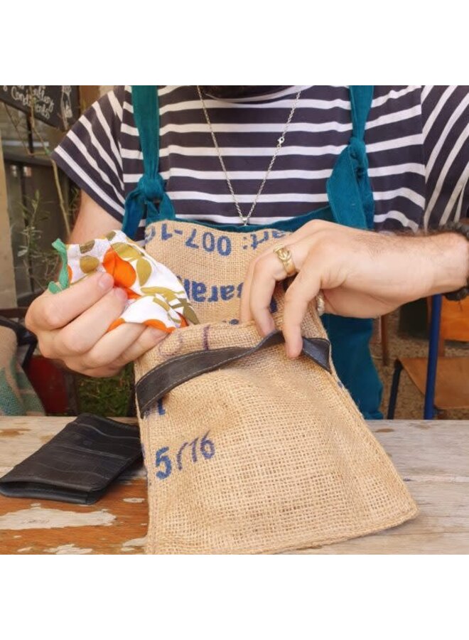 Petit sac à café recyclé et sac à bandoulière pour chambre à air