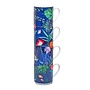 Ensemble de tasses empilables - Indigo Tropical ensemble de 4 - 032