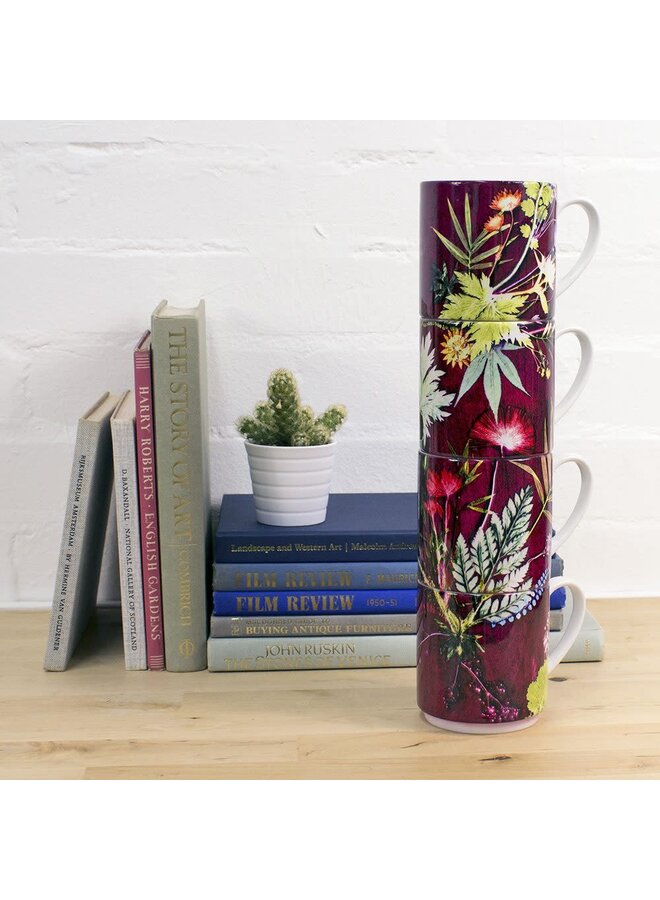 Stacking Mug Set  - Tropical Wine  set of 4 - 036