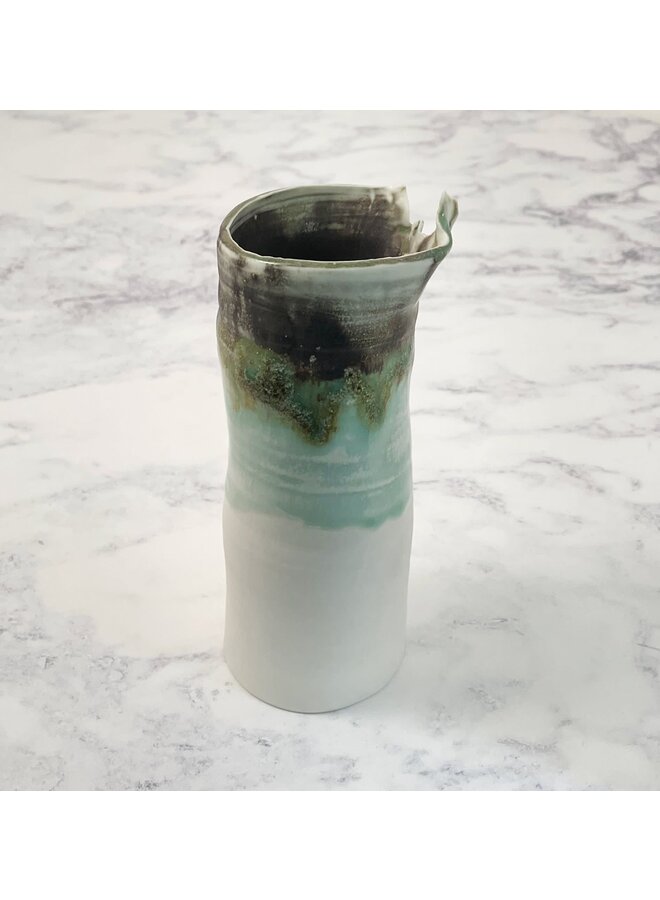 Copy of Tall Porcelain torn rim vase