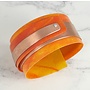 Orange Copper and Plastic Adjustable Cuff 138