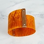Orange and Rust Grasses Brazalete de Cobre y Plástico 107