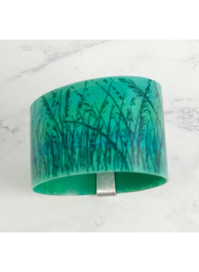 Türkise Gräser-Manschette aus Aluminium und Kunststoff 111