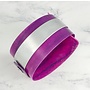 Brazalete Ajustable de Aluminio y Plástico Morado 124