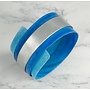 Синяя регулируемая манжета из алюминия и пластика 123