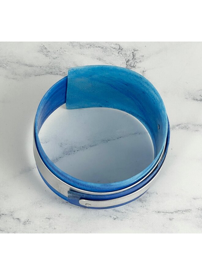 Blue Aluminium and Plastic Adjustable Cuff 123