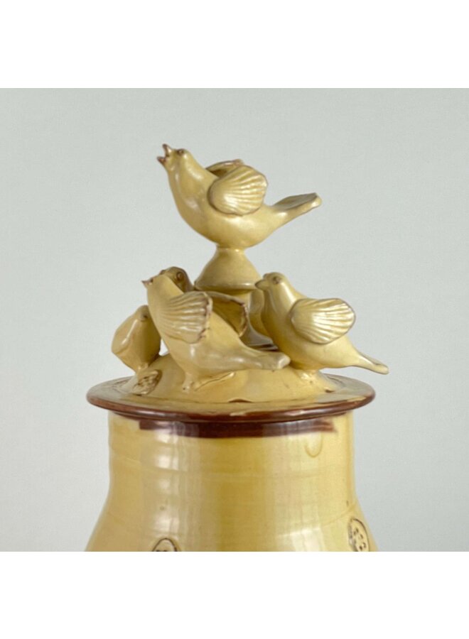 Glas mit Singvogel und anderen Birdies 17