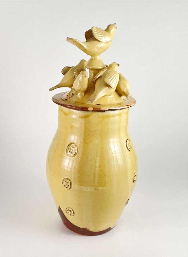 Glas mit Singvogel und anderen Birdies 17