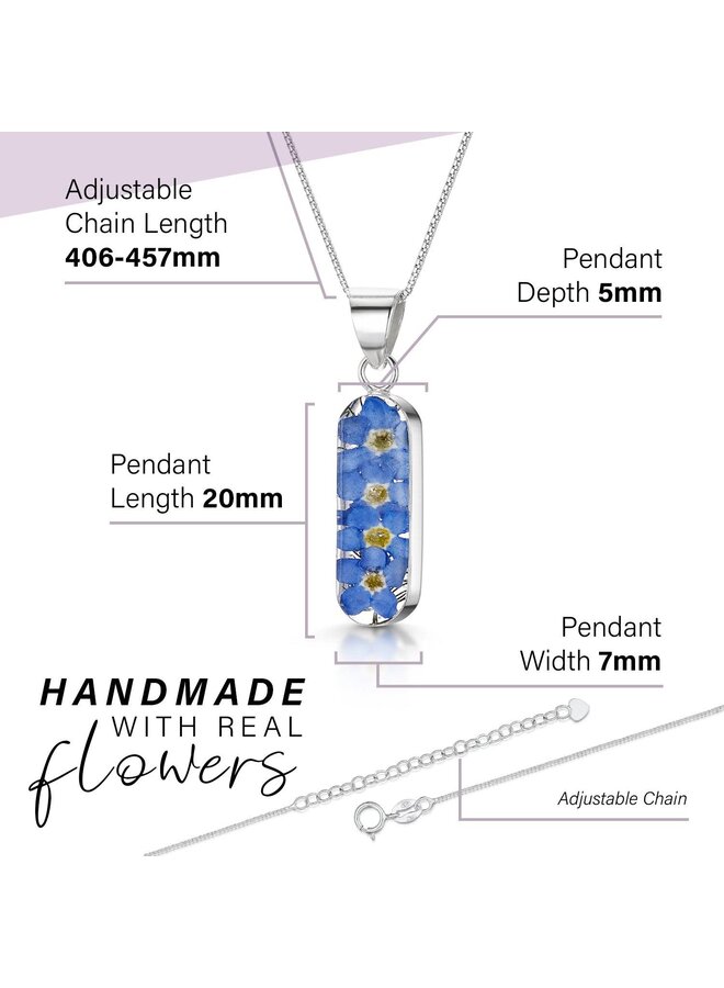Forget-me-not vertical pendant 81
