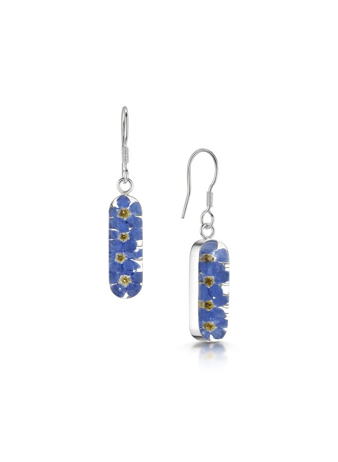 Forget-me-not vertical bar earrings 81