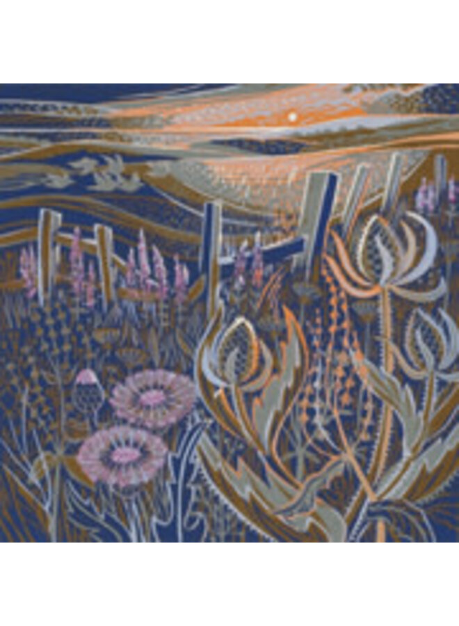 Seed-heads square card by Annie Soudain