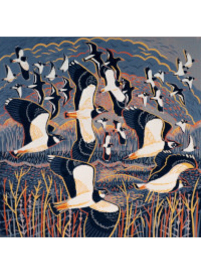 Carte carrée Vanneaux par Annie Soudain