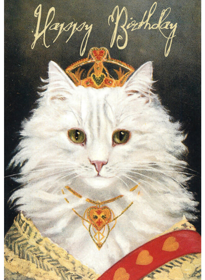 Carte pailletée Queen Puss