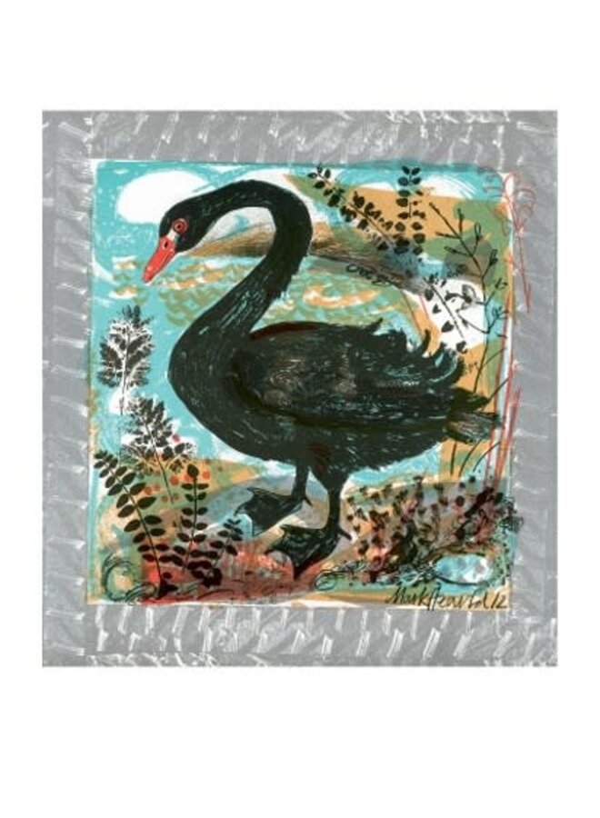 Menanerie Swan card by Mark Hearld