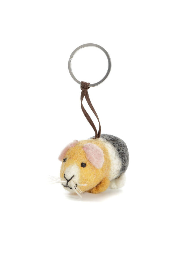 Guinea Pig Felt Key Ring 158