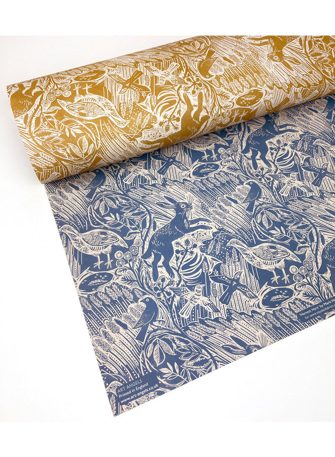 Harvest Hare double sided gift wrap by Mark Hearld