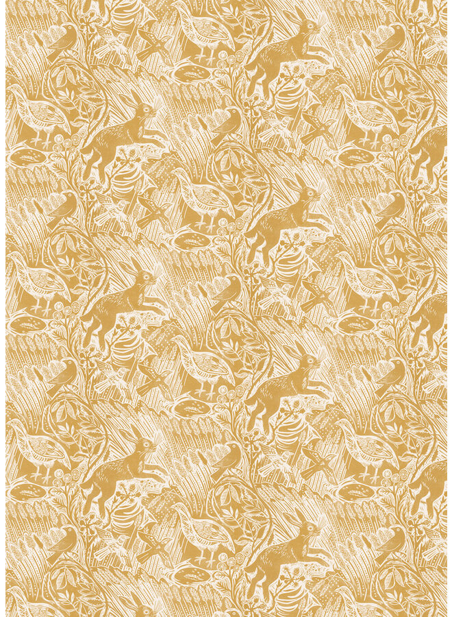 Harvest Hare double sided gift wrap by Mark Hearld