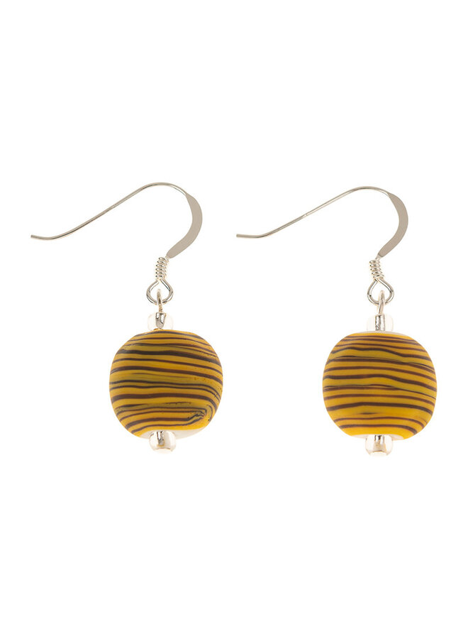 Boucles d'Oreilles Strata Moutarde 863C