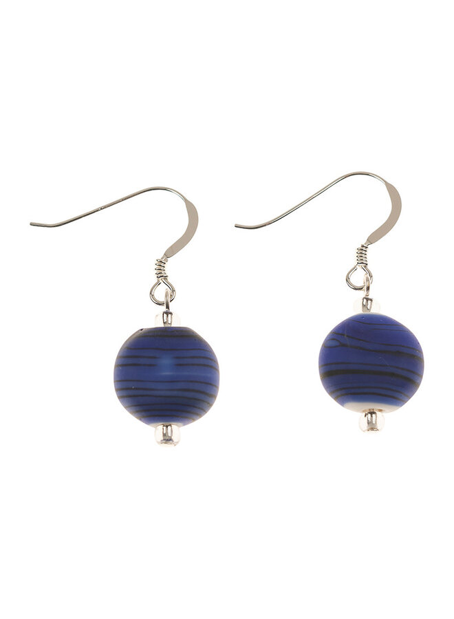 Boucles d'Oreilles Strata Bleu Royal 863B