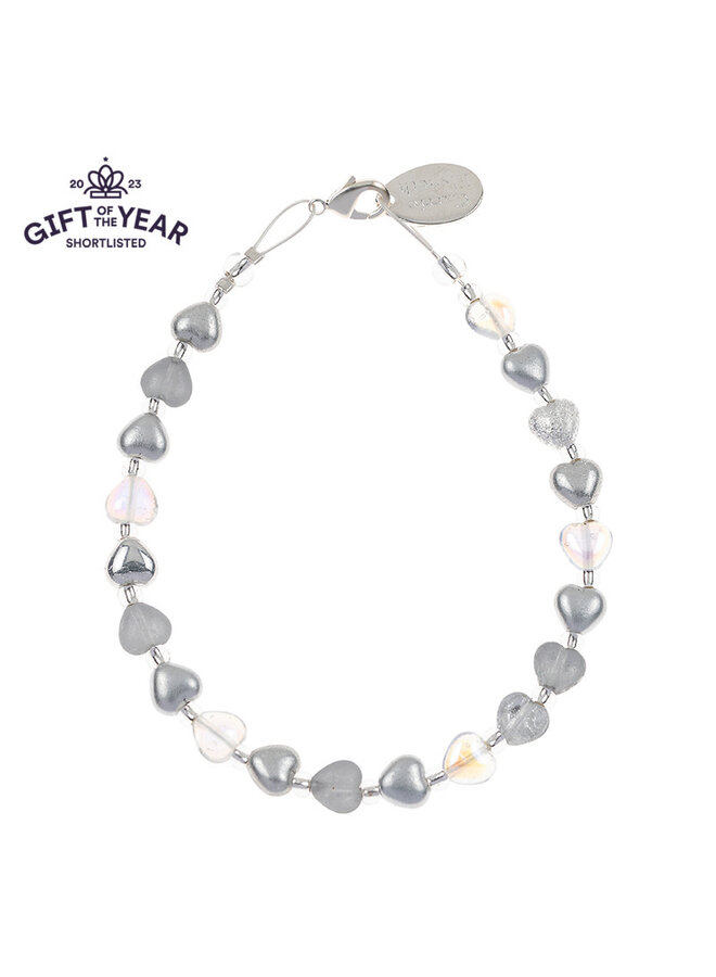 Silver Calon Recycled Glass Bracelet 801