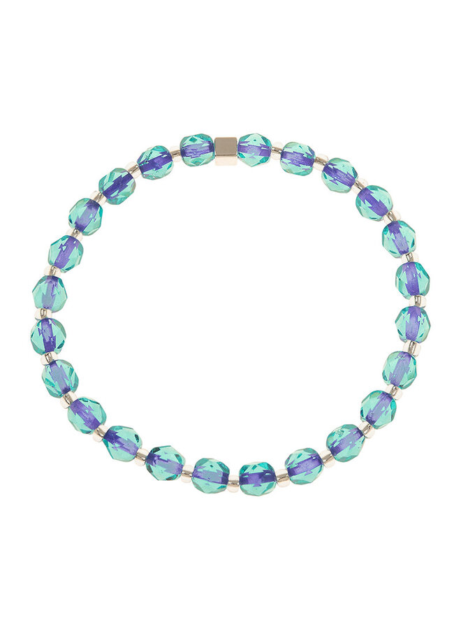 Pulsera Aspectos Verde/Morado 831