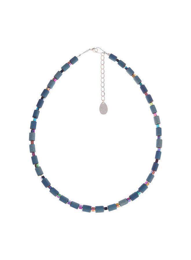 Cobalt Lava Glimmer Helt halsband 1848