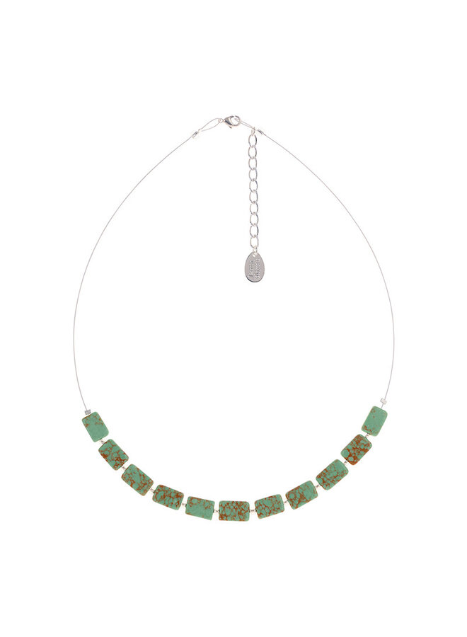 Jade Mosaic Rectangles Link Necklace 1860