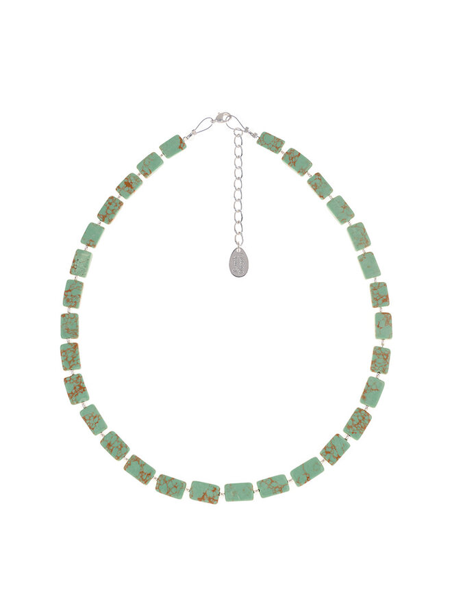 Collar completo de rectángulos de mosaico de jade 1859