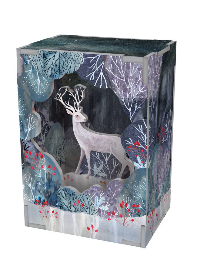 Silver Stag Pop & Slot Diorama Scene by Oreski