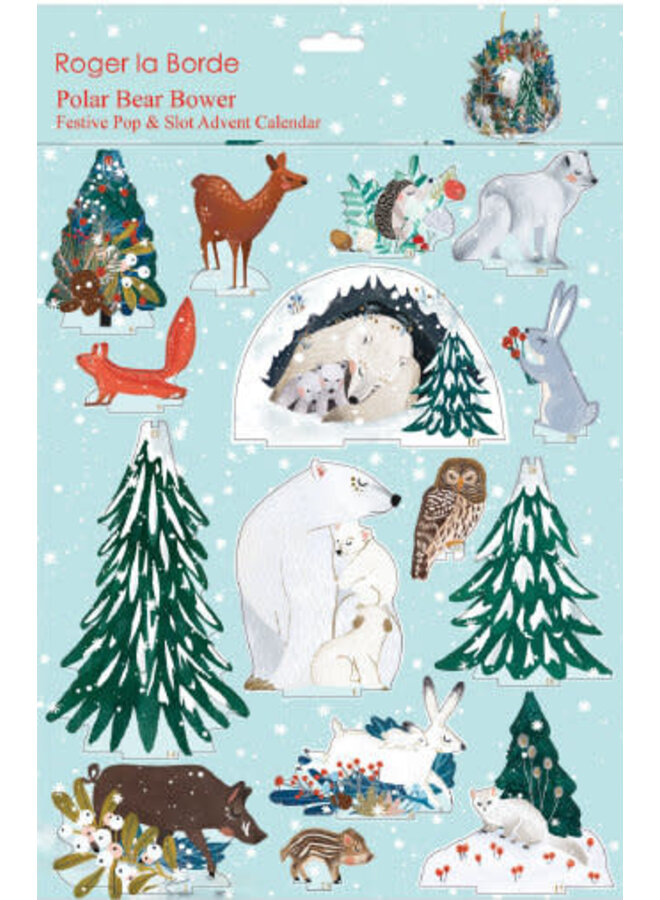 Polar Bear Bower Festive Pop & Slot  Advent Calendar by Oreski