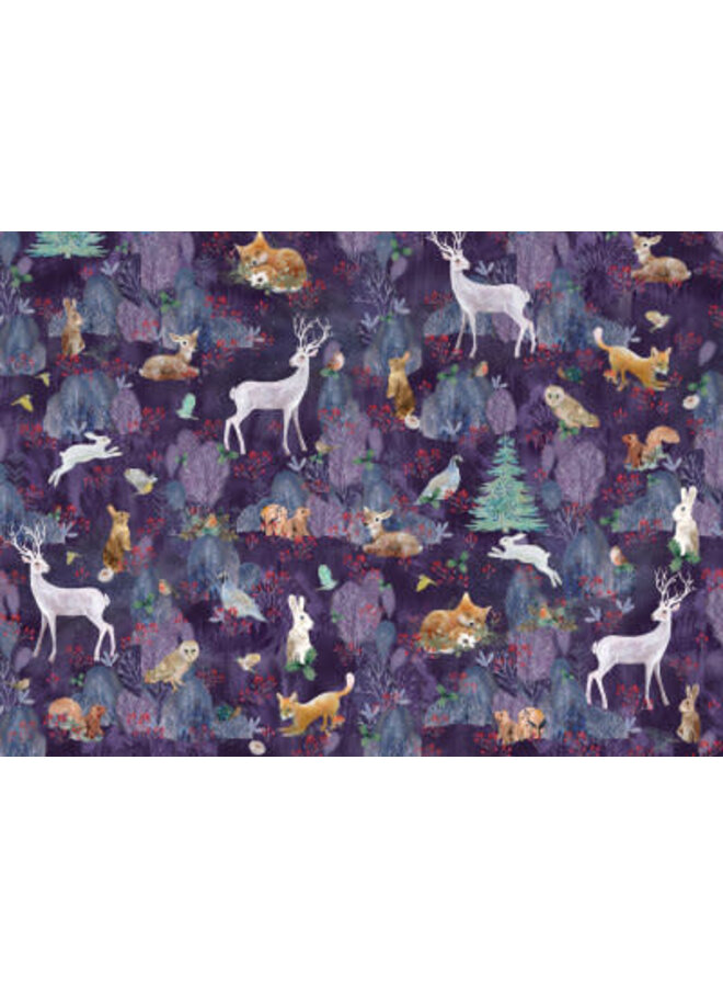 Silver Stag reversable Gift Wrap