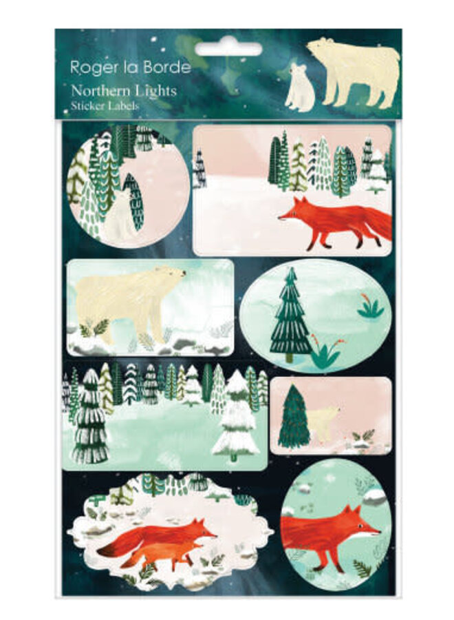 Snow and Animals Sticker Labels Sheet  by Binney