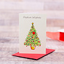 Christmas Tree and Baubles Mini Card 058
