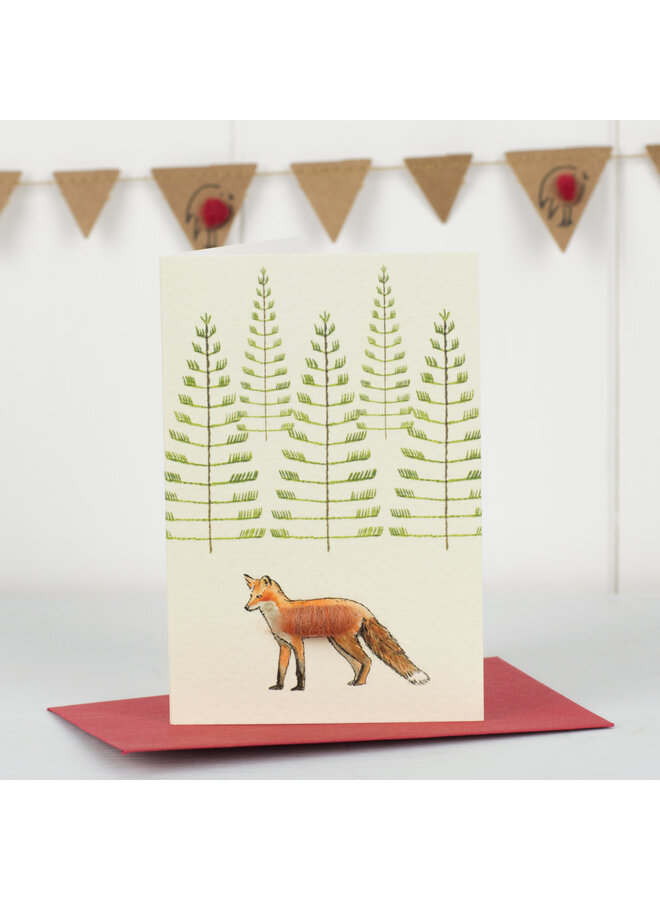 Fox and Trees Mini Card 057