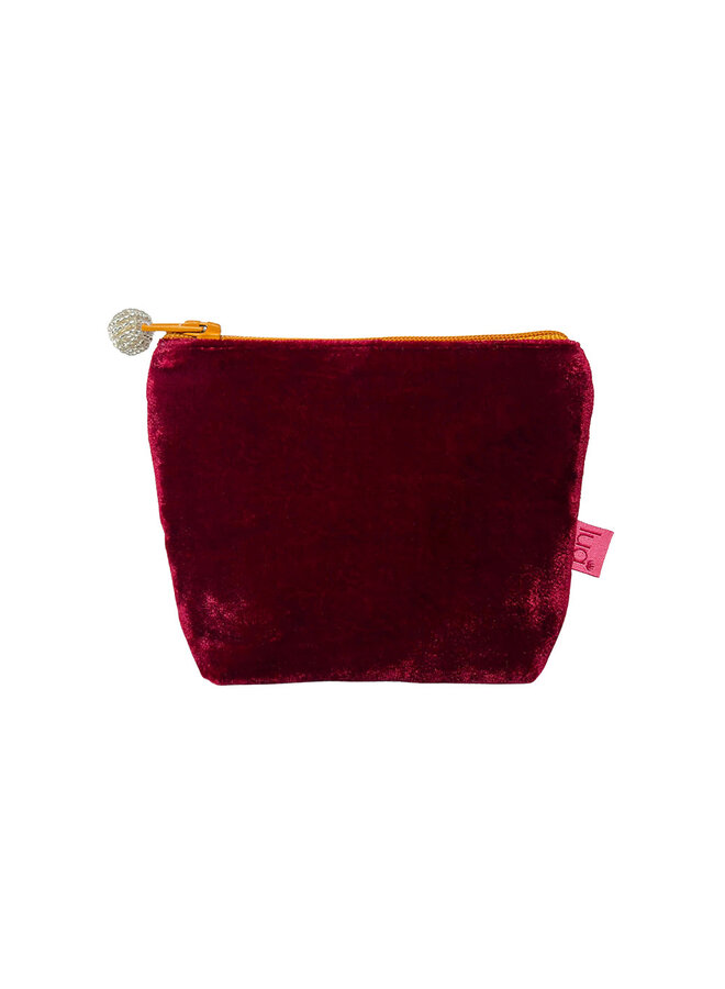 Мини-бархатный кошелек для монет – фиолетовый/оранжевый 842